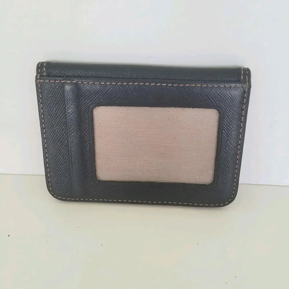 Paul Smith Unisex Leather Black Wallet Credit Card ID Holder Small Bifold Logo